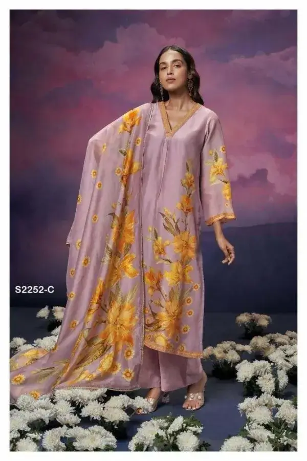 Ganga Adeline pure silk suits online