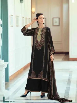 Varsha fashion shasha silk suit with embroidery