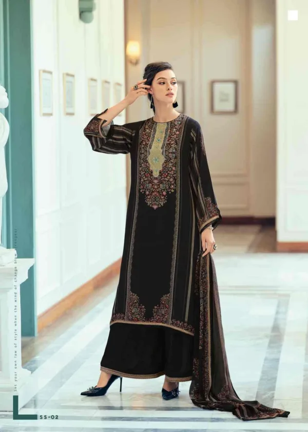 Varsha fashion shasha silk suit with embroidery