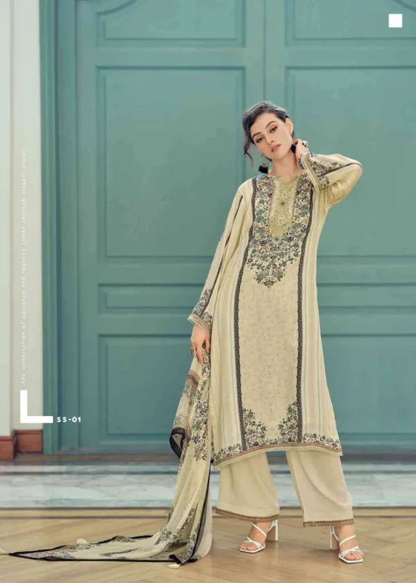 Varsha fashion shasha silk suit with embroidery