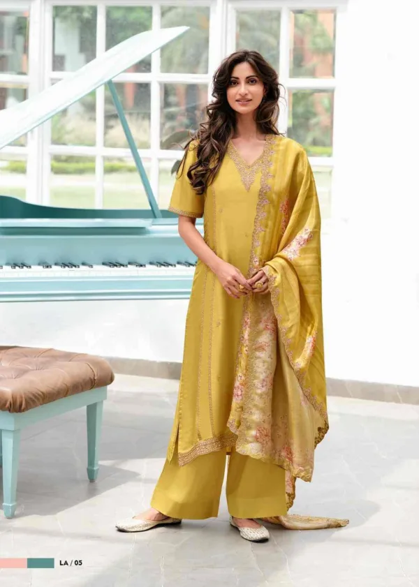 Varsha Liana tissue shimmer party wear suit