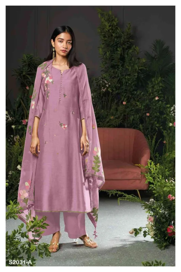 Ganga Carson Silk suits design