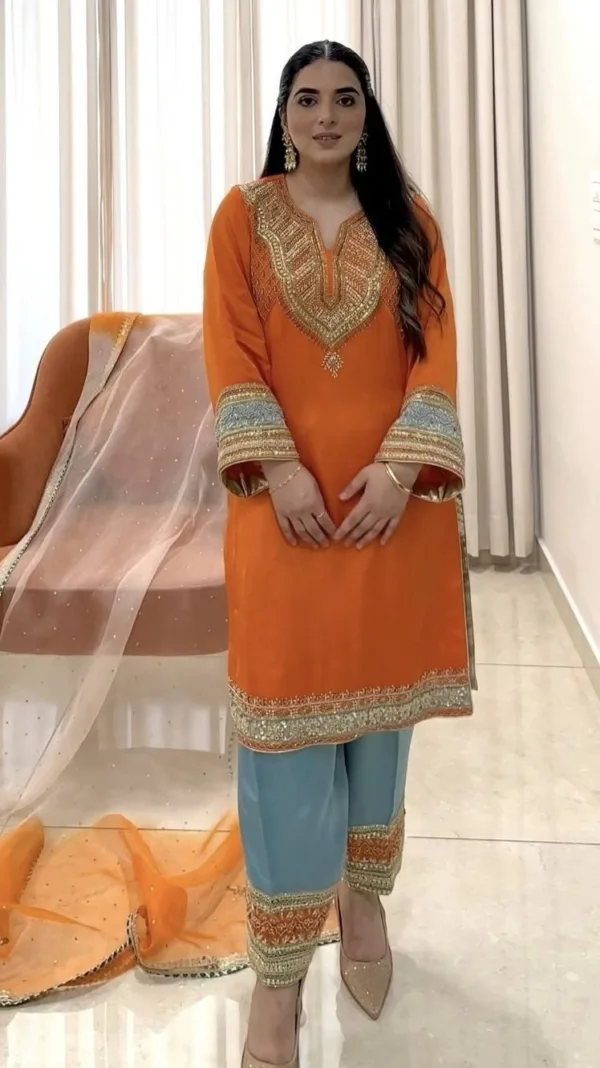 Punjabi Salwar suit with hand embroidery | Festival collection