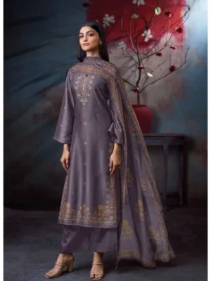 Ganga Avenly Silk suits for women - Grey