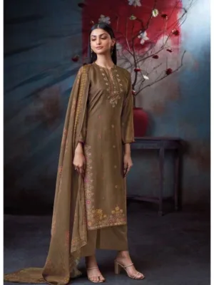 Ganga Avenly Silk suits for women - Green