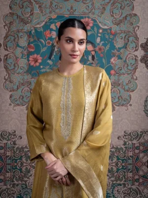 Naariti Arohum festive organza suit - Golden
