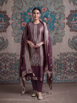 Naariti Arohum festive organza suit - WINE