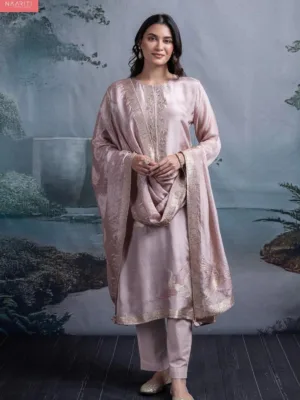 Naariti Pravim Pure silk suit Partywear - Light Pink