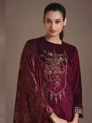 Luxury velvet suits for ladies | omtex ritha 21