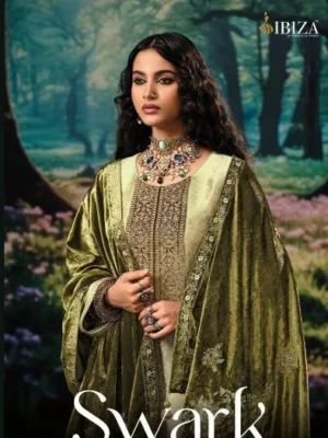 Ibiza Silk suit set with velvet duppta | winter suits