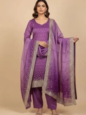 Hand embroidery punjabi suit set for women