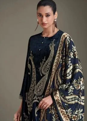 Omtex ritha 23 Blue Velvet Suit for Women