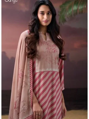 Ganga Fritzi ladies pashmina suit | Pink