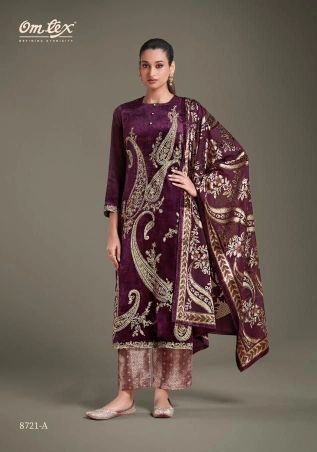 Purple velvet suit for women