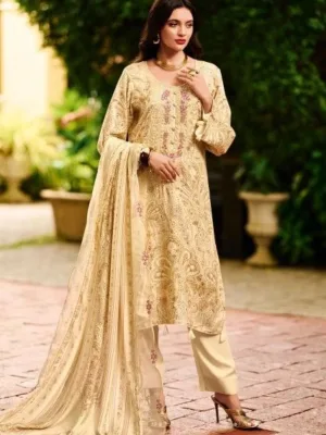 Varsha Elici pashmina winter suits for ladies - Off White