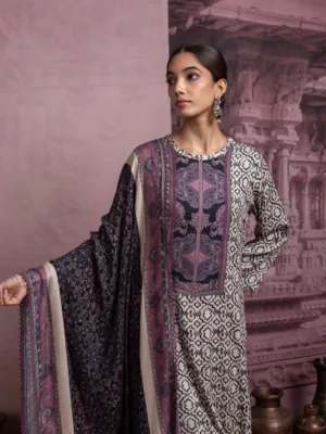 Naariti fashee pashmina winter suits for ladies - Pink