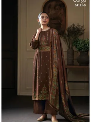 Ganga Sanviya pashmina winter collection - Pink