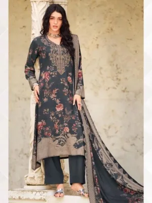 Varsha irha Pashmina dress material - Grey