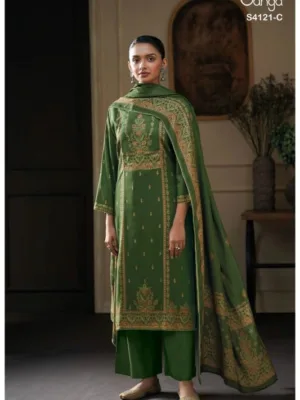 Ganga Sanviya pashmina winter collection - Green