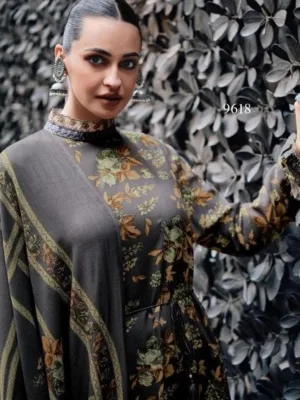 Varsha verne pashmina suit for women online India | grey