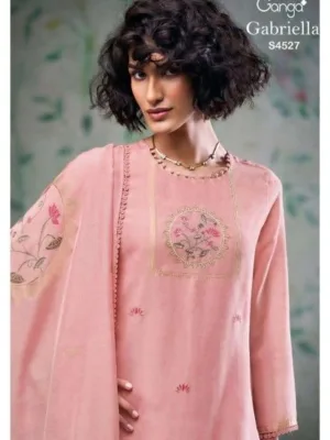 Ganga Gabriella silk party wear suits for women | latest collection - Pink