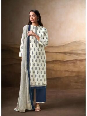 Ganga Avenlea printed cotton suit sets for women - Blue