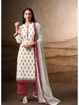 Ganga Avenlea printed cotton suit sets for women - Red