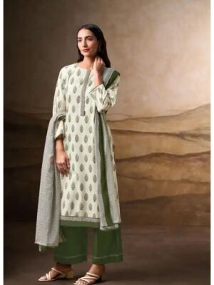 Ganga Avenlea printed cotton suit sets for women - Green